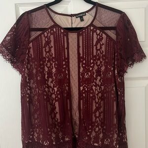 Express Red Shirt With Cutouts